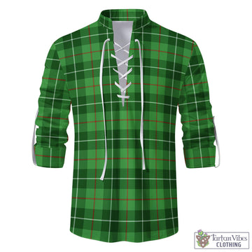 Clephan Tartan Men's Scottish Traditional Jacobite Ghillie Kilt Shirt