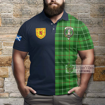 Clephane (Clephan) Tartan Polo Shirt Alba with Scottish Lion Royal Arm Half Style - Tartan Vibes Clothing