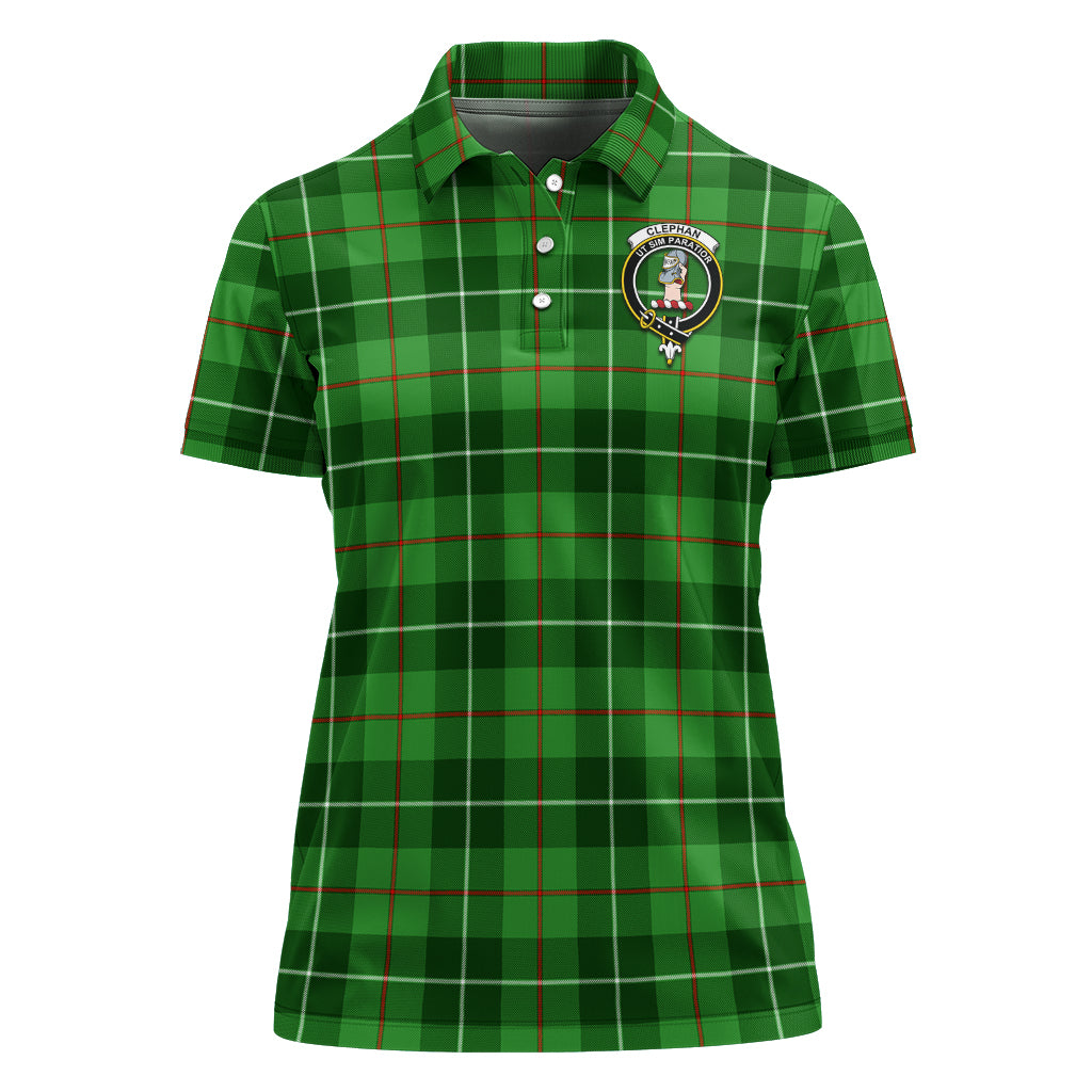 clephan-tartan-polo-shirt-with-family-crest-for-women