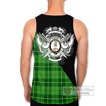 Clephane (Clephan) Tartan Men's Tank Top with Family Crest and Military Logo Style - Tartan Vibes Clothing