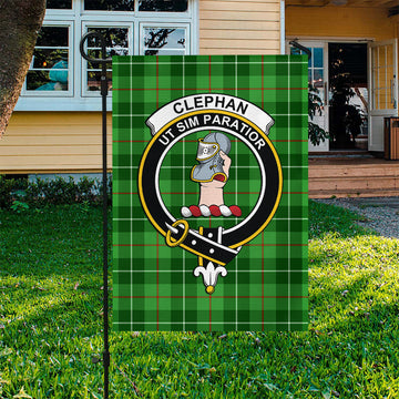 Clephane (Clephan) Tartan Garden Flag with Family Crest