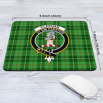 Clephan Tartan Mouse Pad with Family Crest