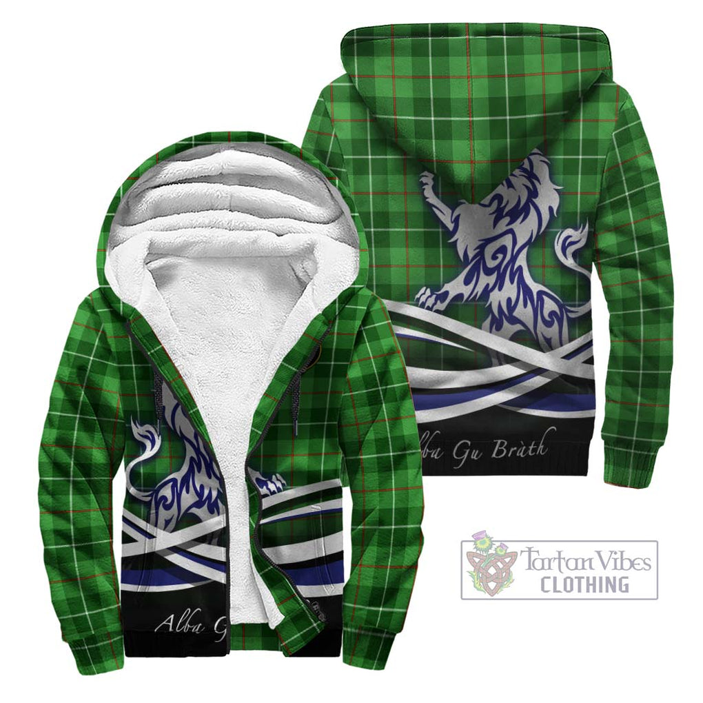 Clephane (Clephan) Tartan Sherpa Hoodie with Alba Gu Brath Regal Lion Emblem Unisex - Tartan Vibes Clothing