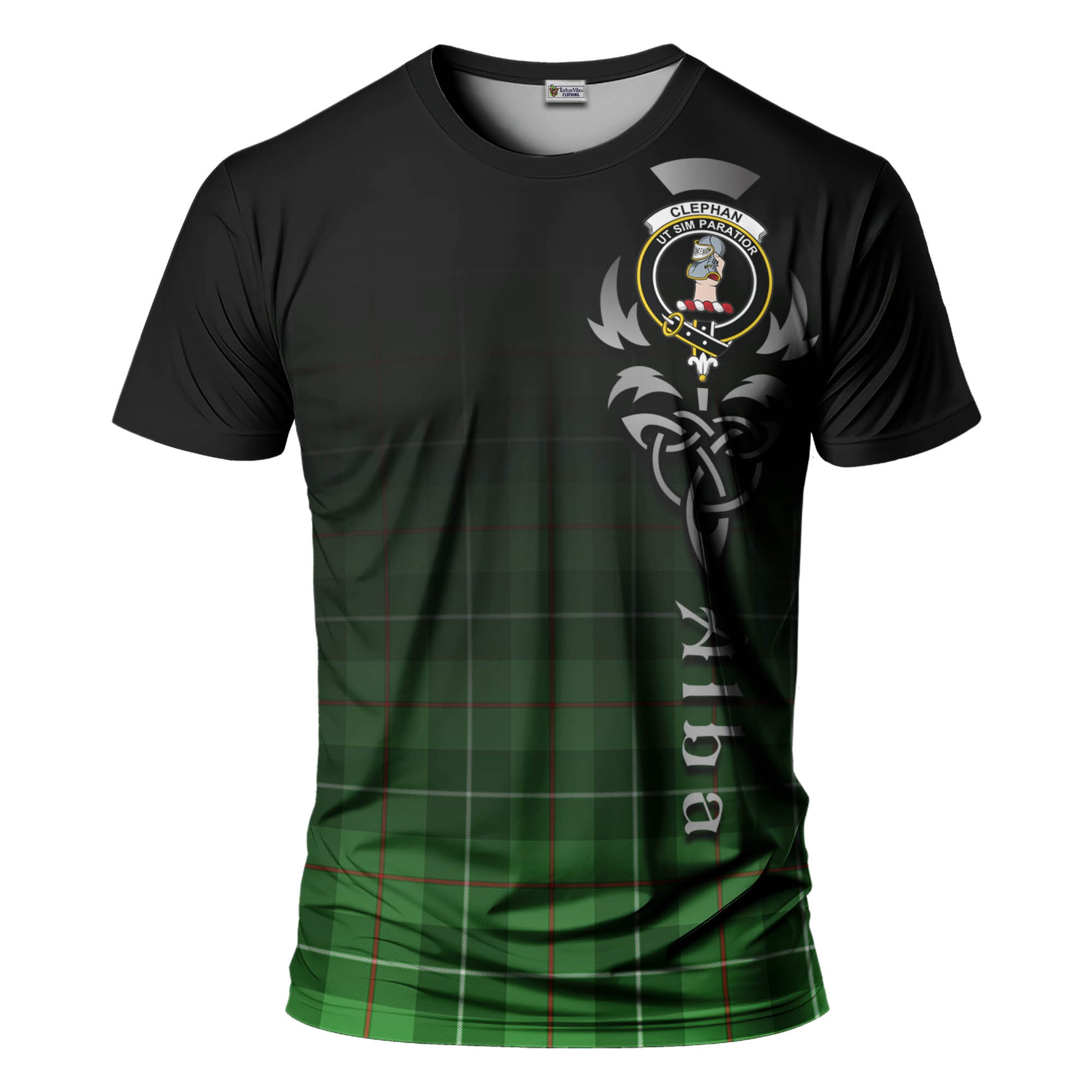 Tartan Vibes Clothing Clephan Tartan T-Shirt Featuring Alba Gu Brath Family Crest Celtic Inspired
