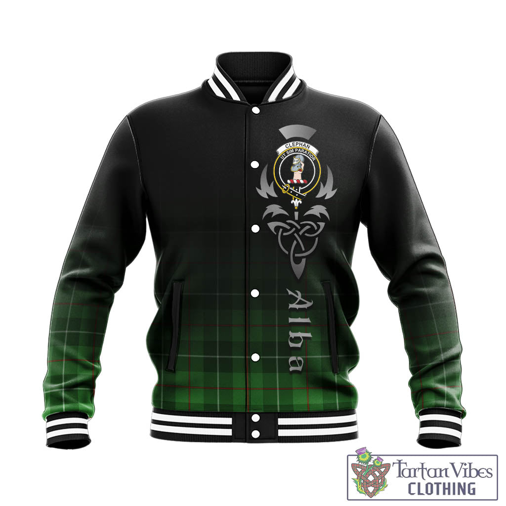 Clephane (Clephan) Tartan Baseball Jacket Featuring Alba Gu Brath Family Crest Celtic Inspired - Tartan Vibes Clothing