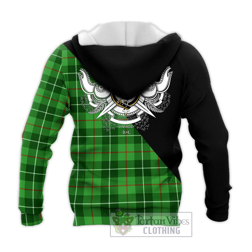 Clephane (Clephan) Tartan Knitted Hoodie with Family Crest and Military Logo Style - Tartan Vibes Clothing