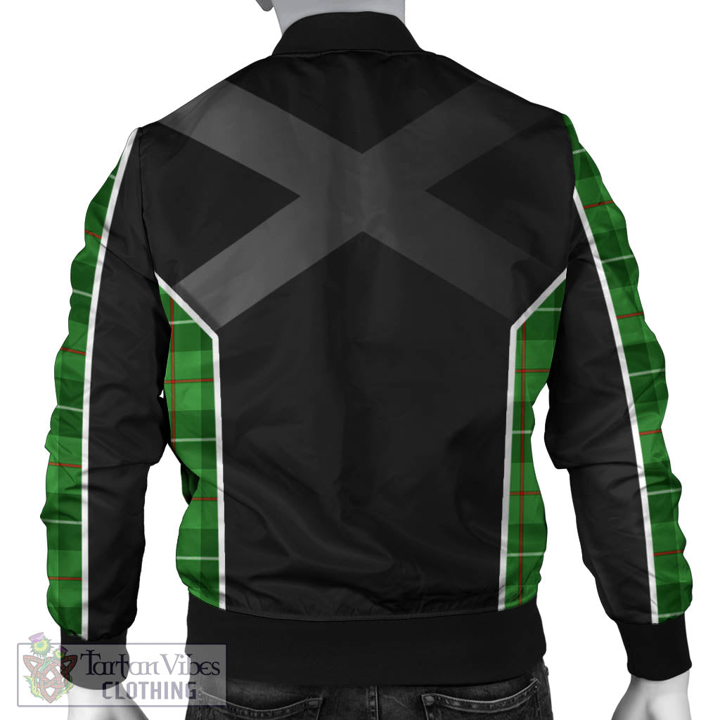 Clephane (Clephan) Tartan Bomber Jacket with Family Crest and Scottish Thistle Vibes Sport Style - Tartan Vibes Clothing