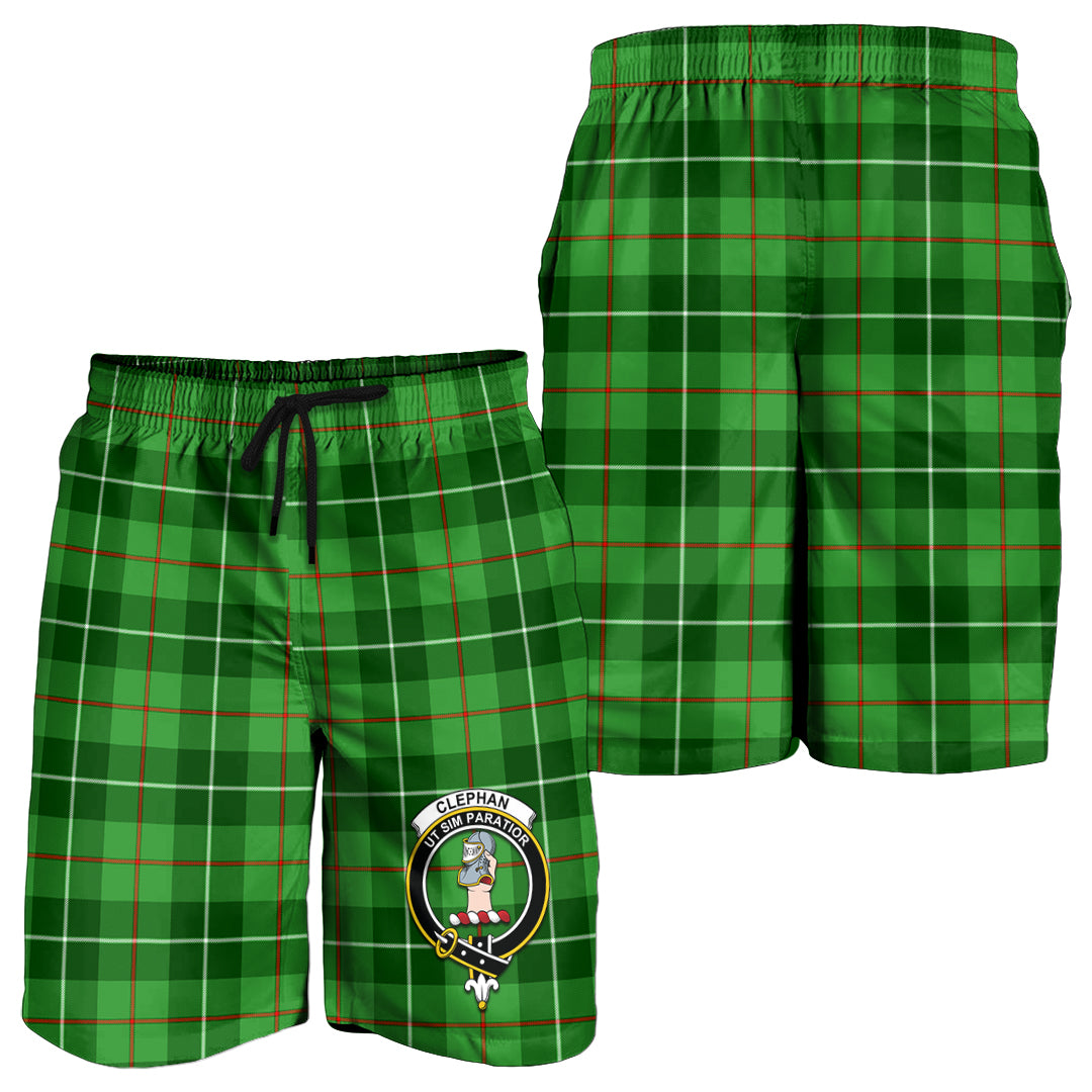 Clephane (Clephan) Tartan Mens Shorts with Family Crest - Tartan Vibes Clothing