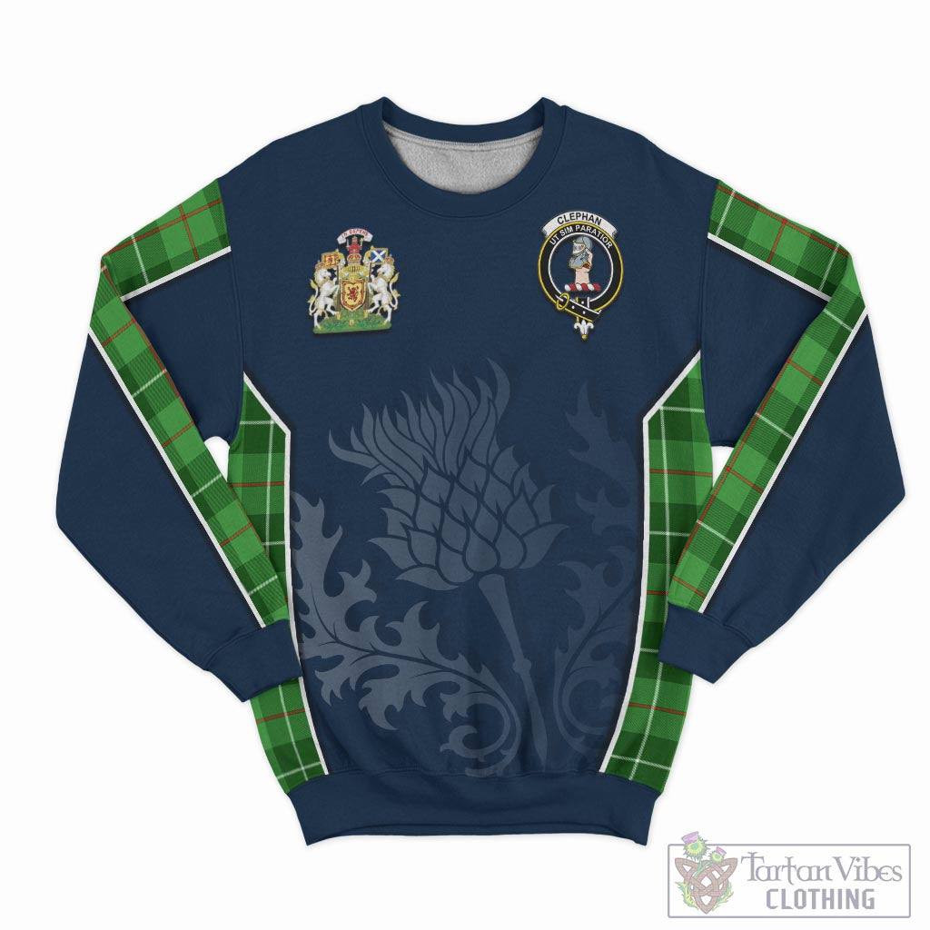 Tartan Vibes Clothing Clephan Tartan Sweatshirt with Family Crest and Scottish Thistle Vibes Sport Style