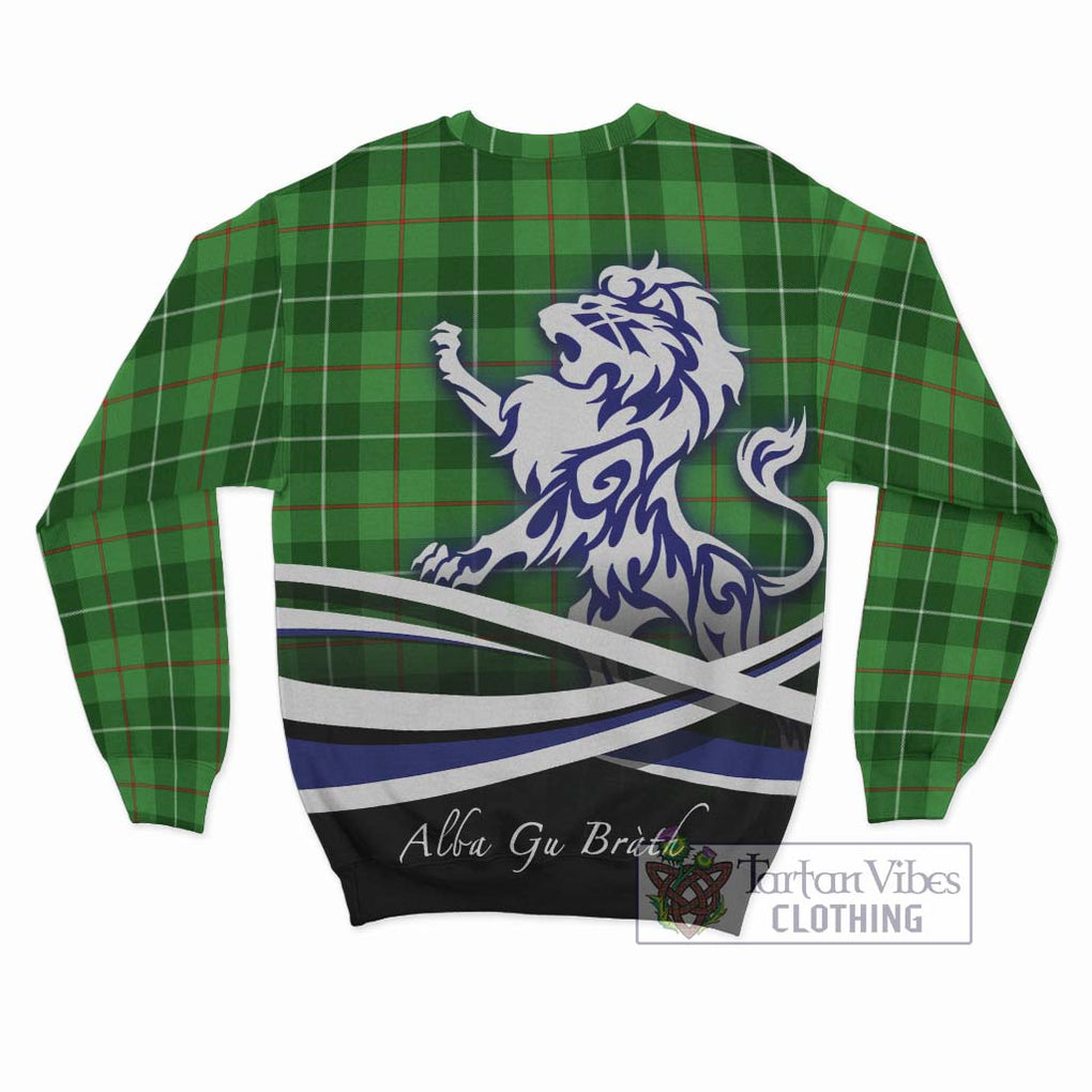 Clephane (Clephan) Tartan Sweatshirt with Alba Gu Brath Regal Lion Emblem - Tartanvibesclothing Shop
