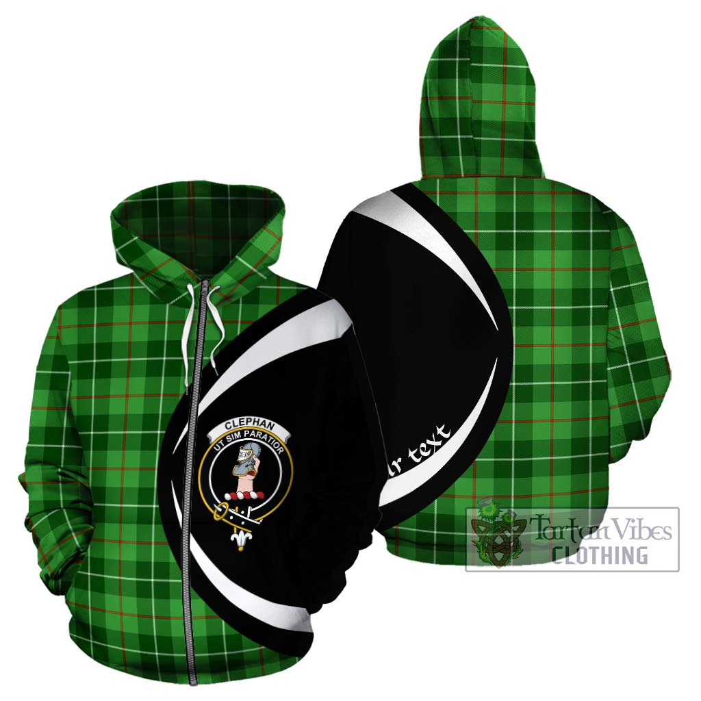 Clephane (Clephan) Tartan Hoodie with Family Crest Circle Style - Tartan Vibes Clothing
