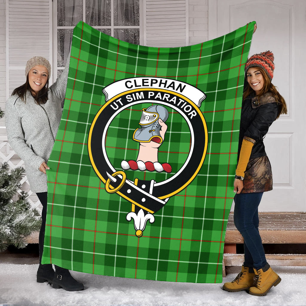 Clephane (Clephan) Tartan Blanket with Family Crest - Tartan Vibes Clothing