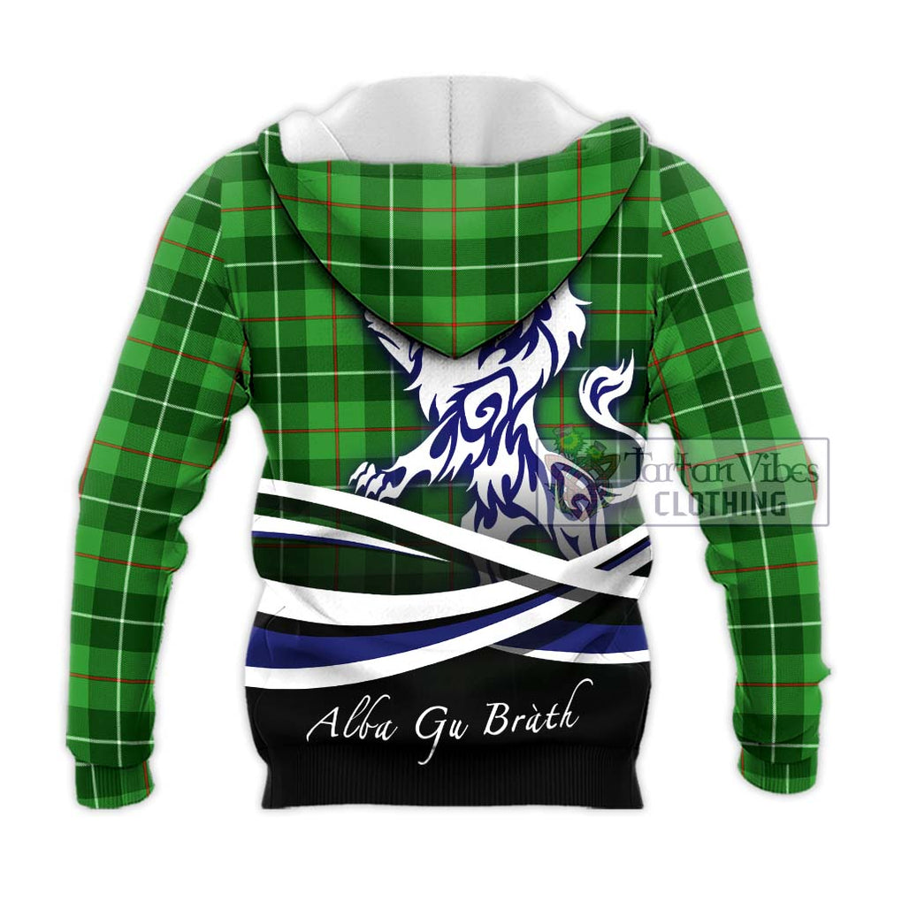 Clephane (Clephan) Tartan Knitted Hoodie with Alba Gu Brath Regal Lion Emblem - Tartan Vibes Clothing