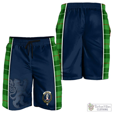 Clephane (Clephan) Tartan Men's Shorts with Family Crest and Lion Rampant Vibes Sport Style - Tartan Vibes Clothing