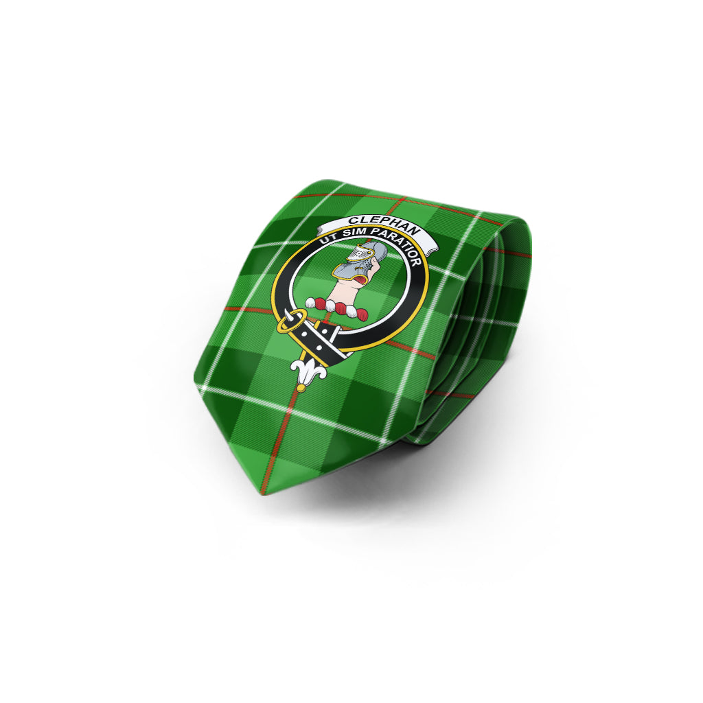 Clephane (Clephan) Tartan Classic Necktie with Family Crest - Tartan Vibes Clothing