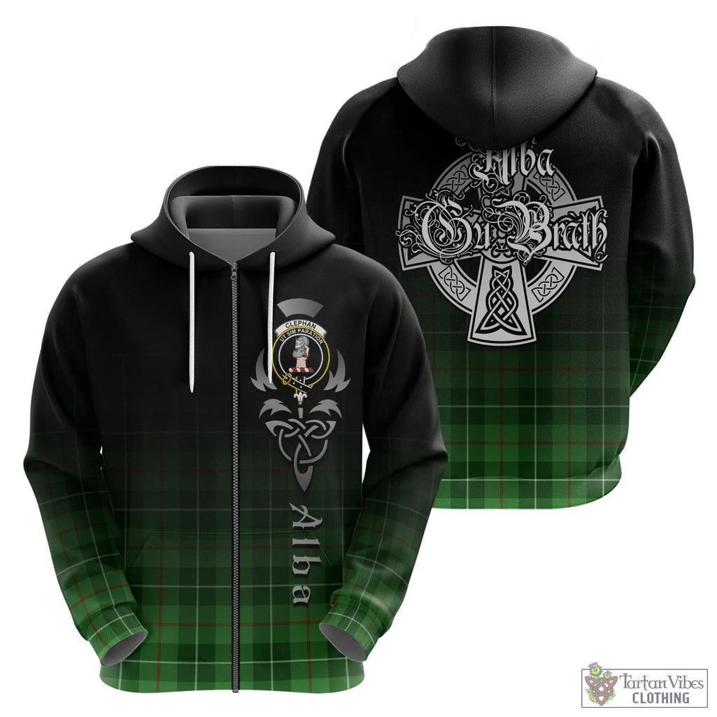 Clephane (Clephan) Tartan Hoodie Featuring Alba Gu Brath Family Crest Celtic Inspired - Tartan Vibes Clothing