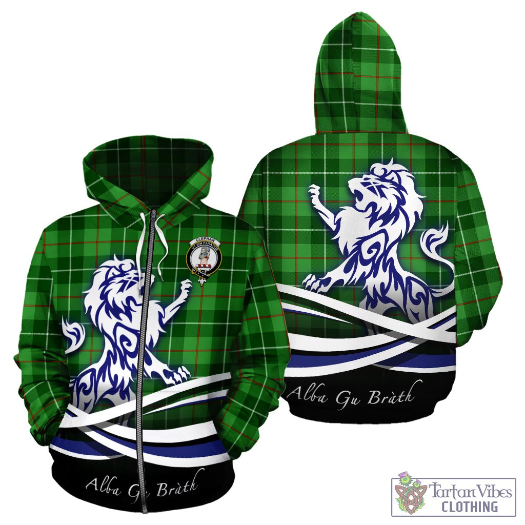 Clephane (Clephan) Tartan Hoodie with Alba Gu Brath Regal Lion Emblem - Tartan Vibes Clothing