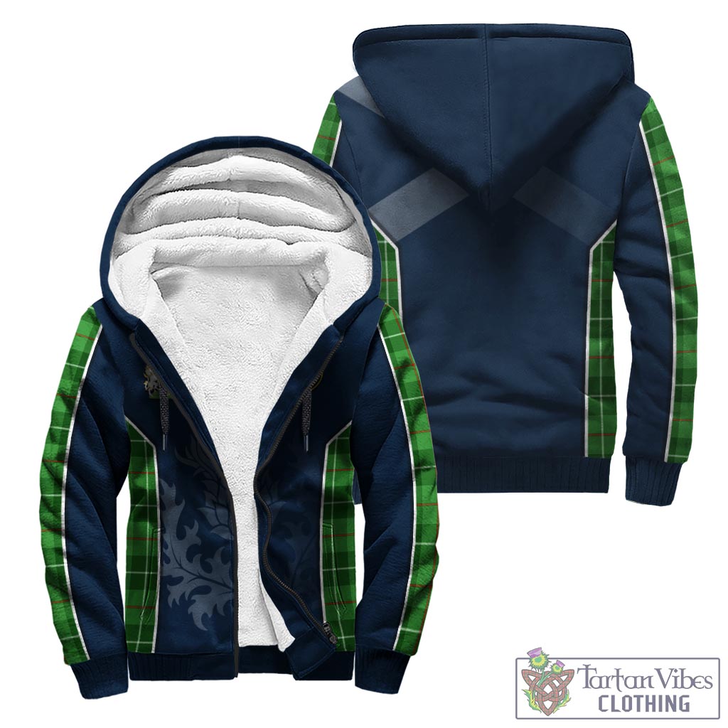 Tartan Vibes Clothing Clephan Tartan Sherpa Hoodie with Family Crest and Scottish Thistle Vibes Sport Style