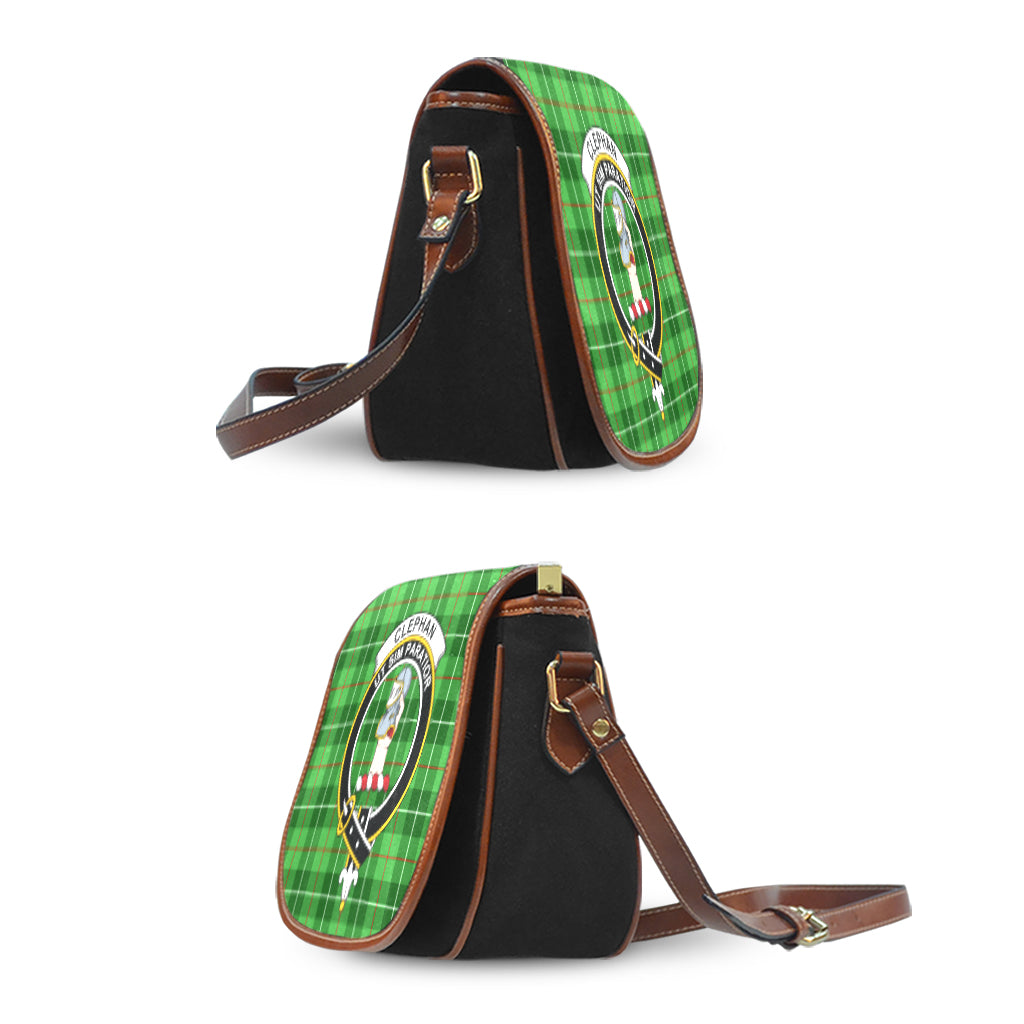 Clephane (Clephan) Tartan Saddle Bag with Family Crest - Tartan Vibes Clothing