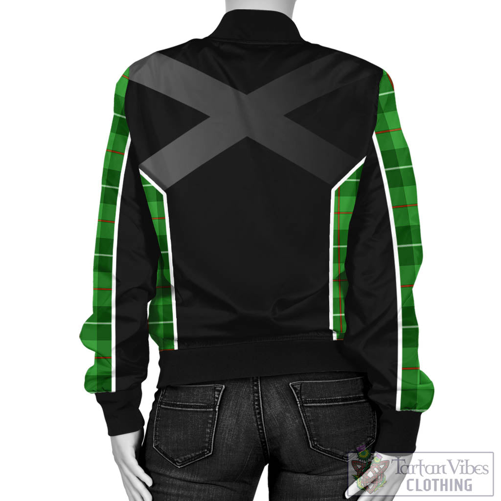 Clephane (Clephan) Tartan Bomber Jacket with Family Crest and Scottish Thistle Vibes Sport Style - Tartan Vibes Clothing
