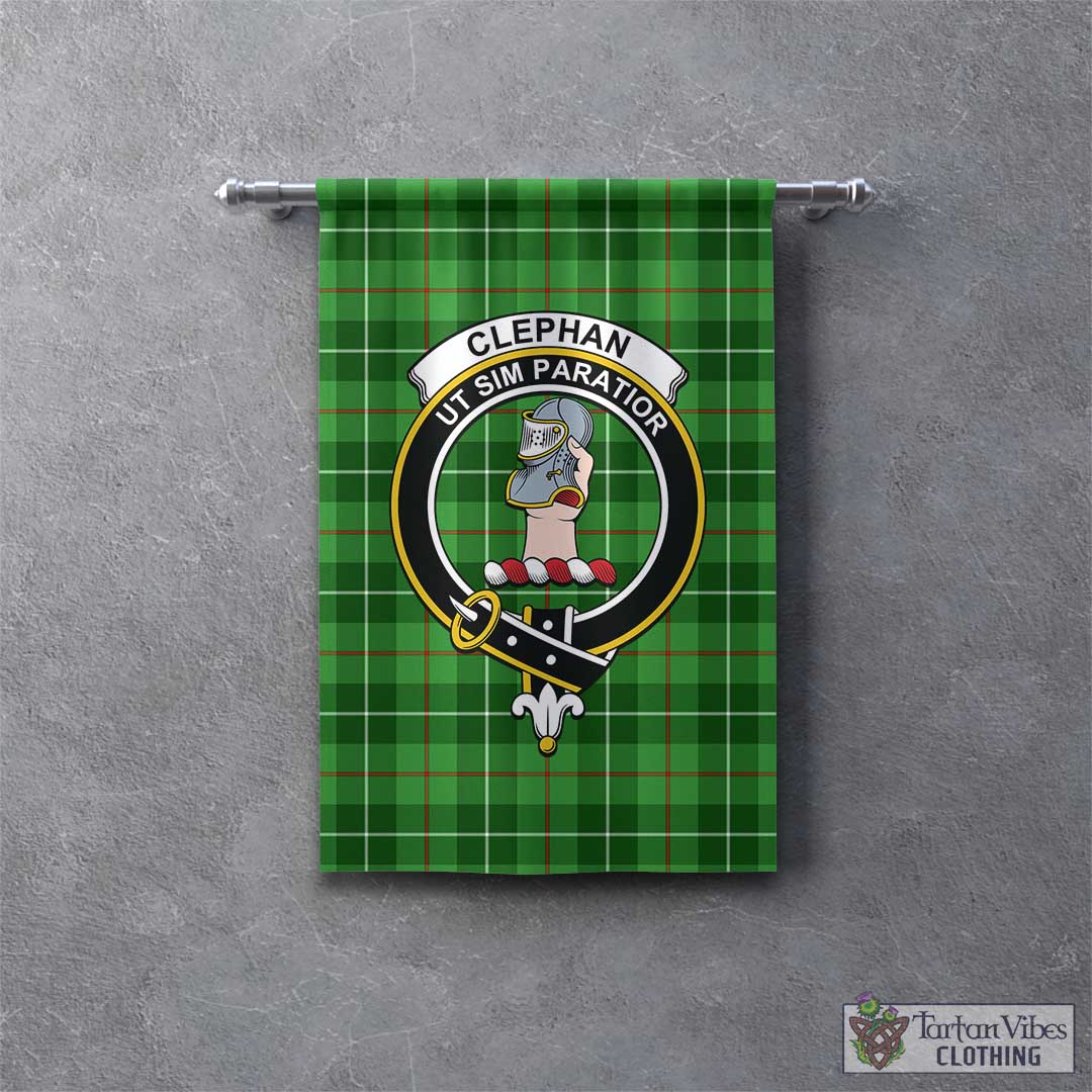 Clephane (Clephan) Tartan Gonfalon, Tartan Banner with Family Crest - Tartan Vibes Clothing