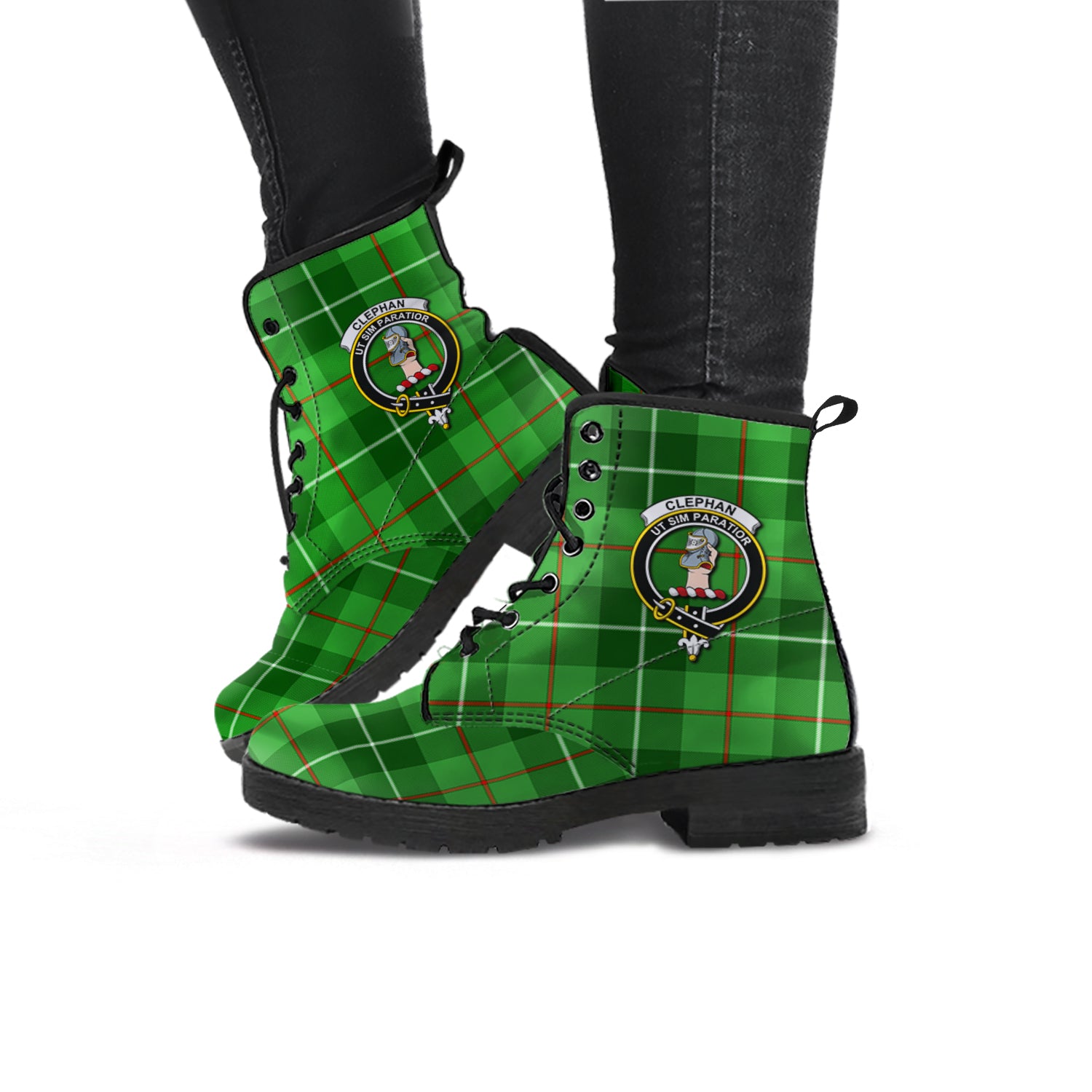 clephan-tartan-leather-boots-with-family-crest