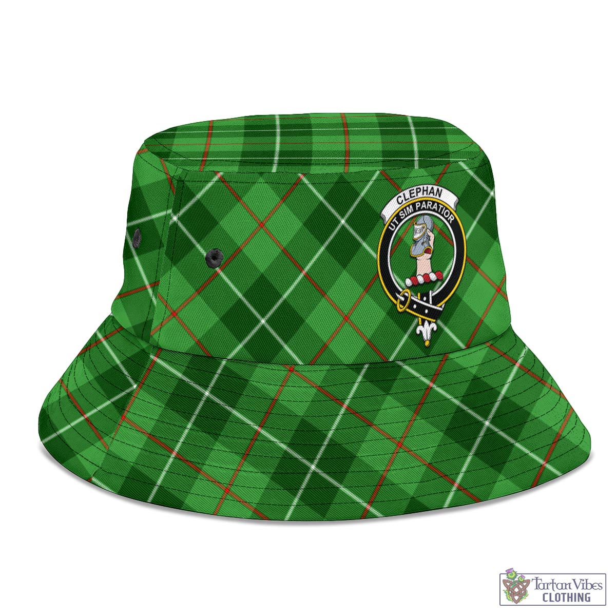 Clephane (Clephan) Tartan Bucket Hat with Family Crest - Tartan Vibes Clothing