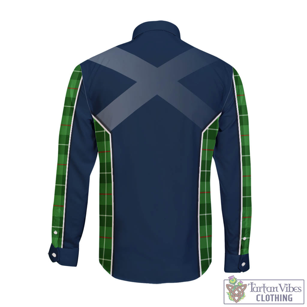 Tartan Vibes Clothing Clephan Tartan Long Sleeve Button Up Shirt with Family Crest and Lion Rampant Vibes Sport Style