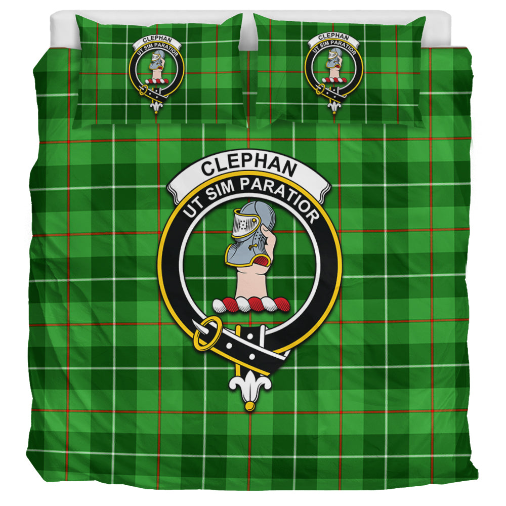 Clephane (Clephan) Tartan Bedding Set with Family Crest - Tartan Vibes Clothing
