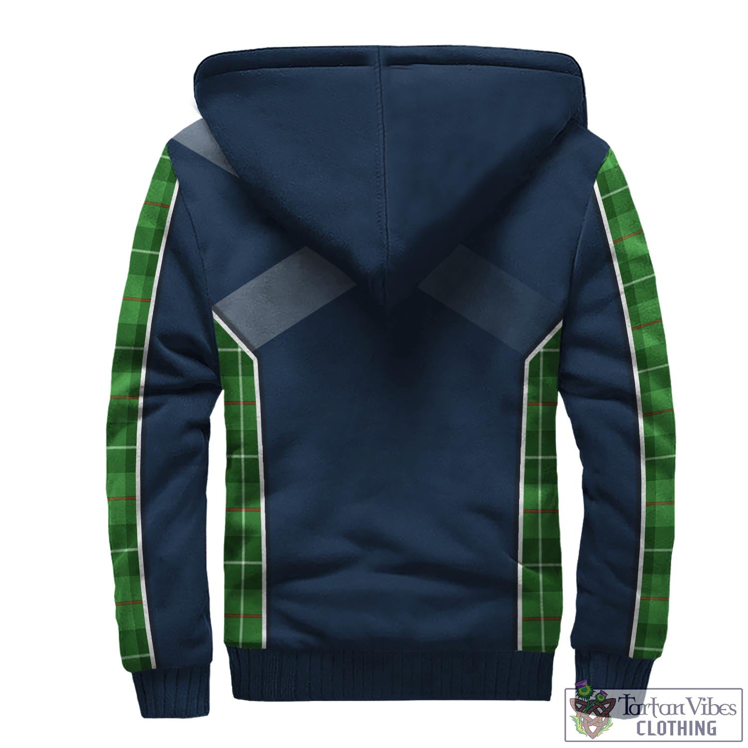 Tartan Vibes Clothing Clephan Tartan Sherpa Hoodie with Family Crest and Scottish Thistle Vibes Sport Style