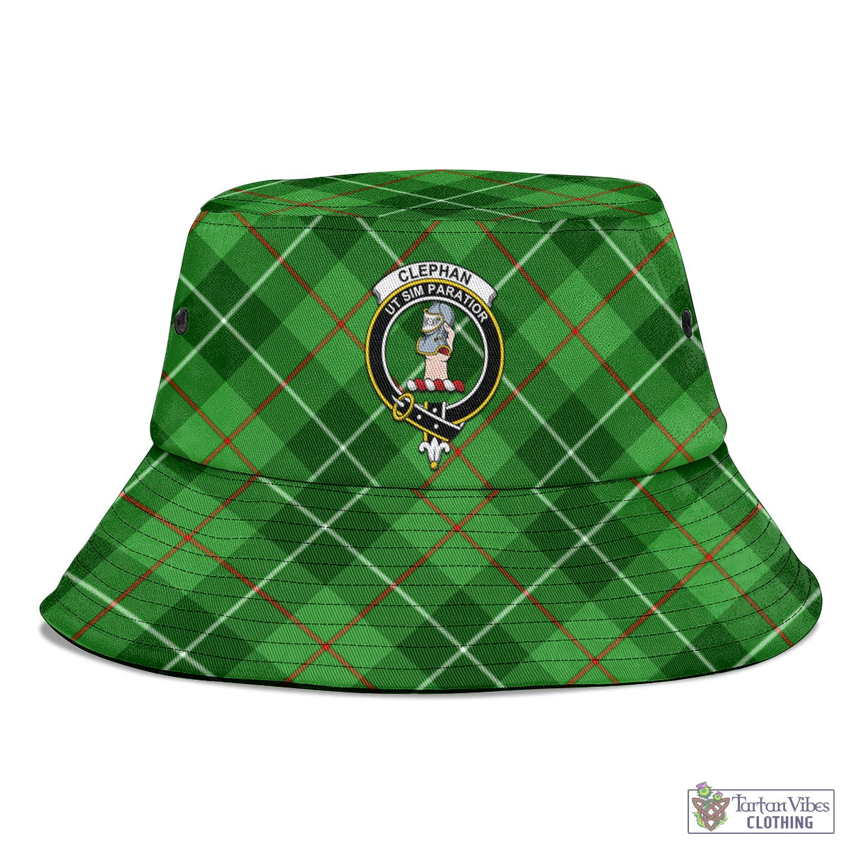 Clephane (Clephan) Tartan Bucket Hat with Family Crest - Tartan Vibes Clothing