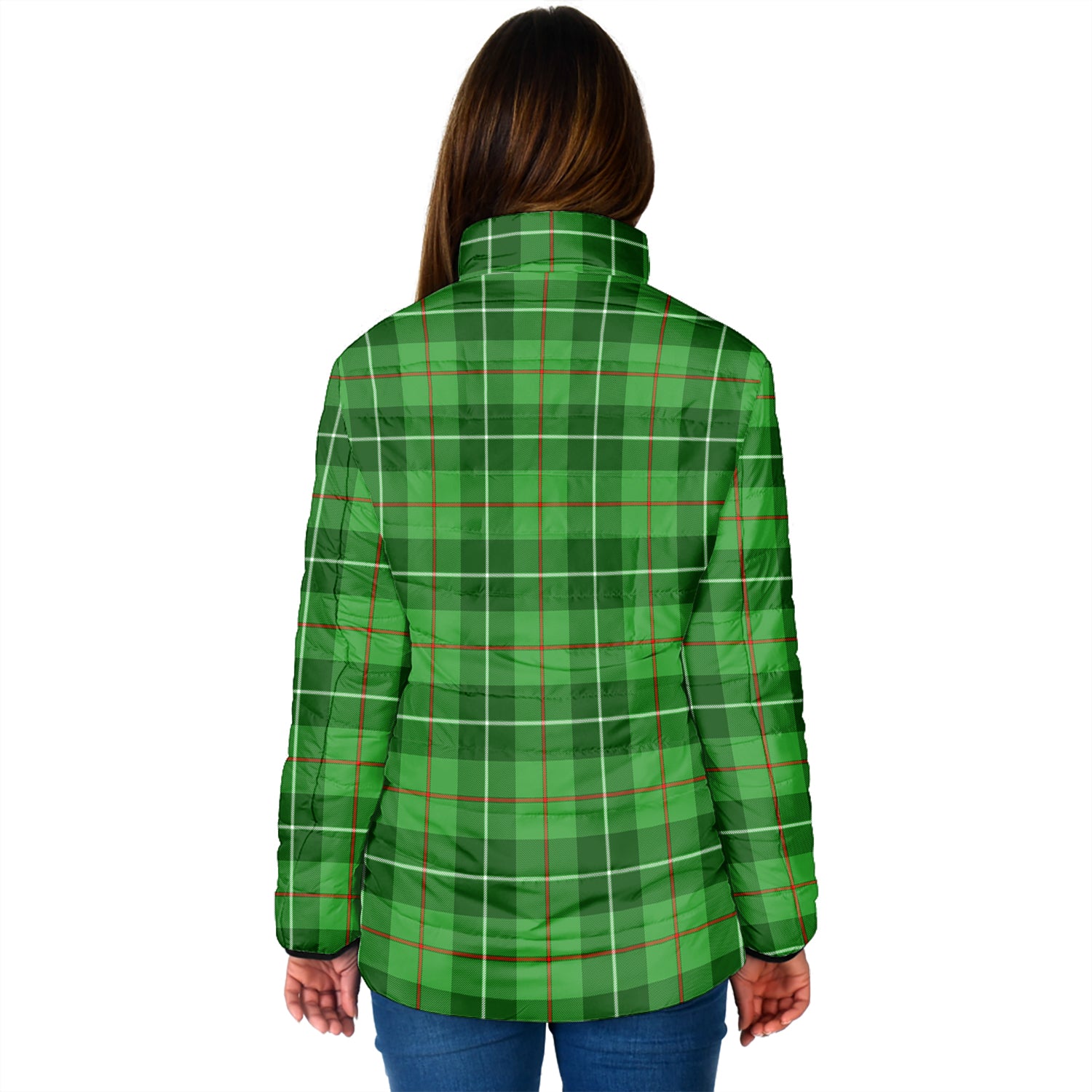 Clephane (Clephan) Tartan Padded Jacket with Family Crest - Tartan Vibes Clothing