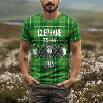 Clephane Tartan T-Shirt with Family Crest DNA In Me Style Kid's Shirt - Tartan Vibes Clothing