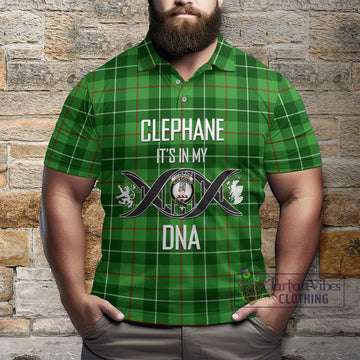Clephane Tartan Polo Shirt with Family Crest DNA In Me Style Kid - Tartanvibesclothing Shop