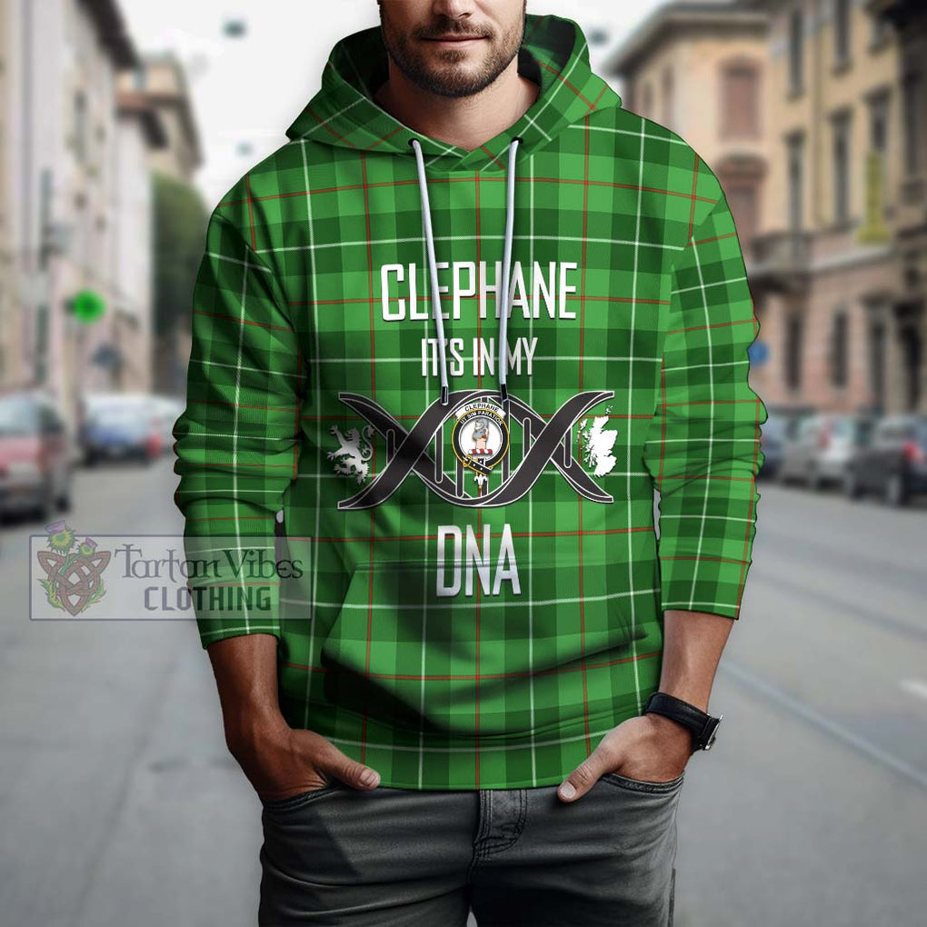 Clephane Tartan Hoodie with Family Crest DNA In Me Style Pullover Hoodie - Tartanvibesclothing Shop