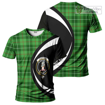 Tartan Vibes Clothing Clephane Tartan T-Shirt with Family Crest Circle Style