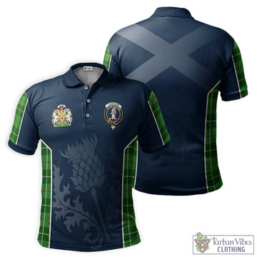 Clephane Tartan Men's Polo Shirt with Family Crest and Scottish Thistle Vibes Sport Style Kid - Tartan Vibes Clothing