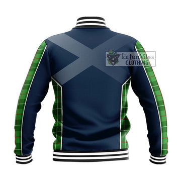 Clephane Tartan Baseball Jacket with Family Crest and Lion Rampant Vibes Sport Style - Tartan Vibes Clothing
