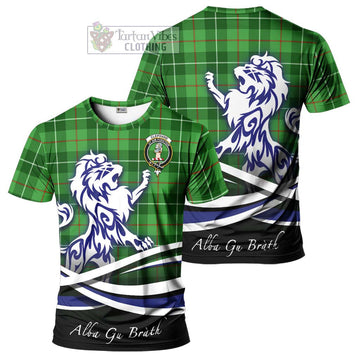 Tartan Vibes Clothing Clephane Tartan Cotton T-shirt with Alba Gu Brath Regal Lion Emblem
