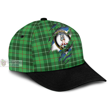 Tartan Vibes Clothing Clephane Tartan Classic Cap with Family Crest In Me Style