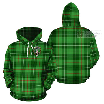 Clephane Tartan Cotton Hoodie with Family Crest Pullover Hoodie - Tartan Vibes Clothing