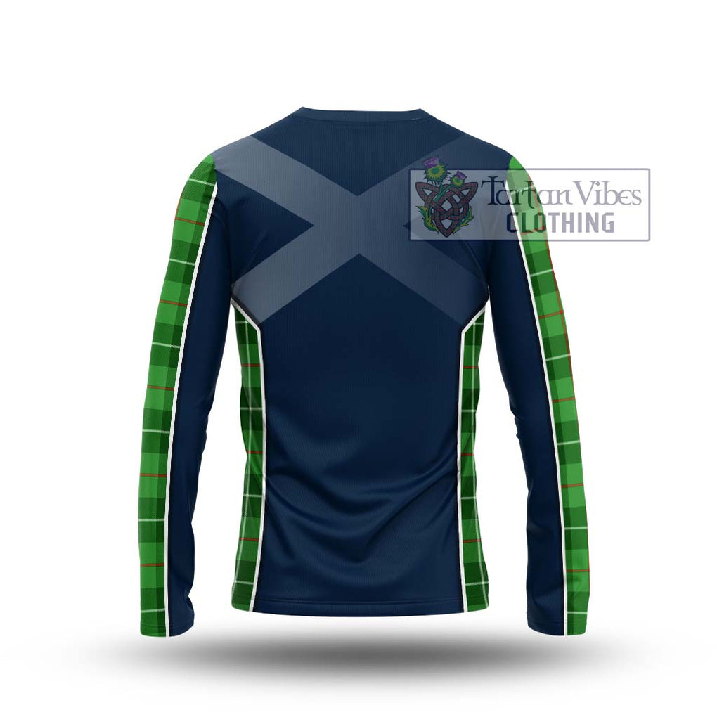 Clephane Tartan Long Sleeve T-Shirt with Family Crest and Lion Rampant Vibes Sport Style - Tartan Vibes Clothing