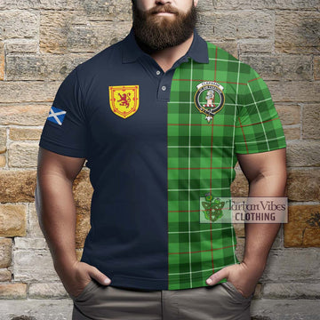 Tartan Vibes Clothing Clephane Tartan Polo Shirt with Scottish Lion Royal Arm Half Style