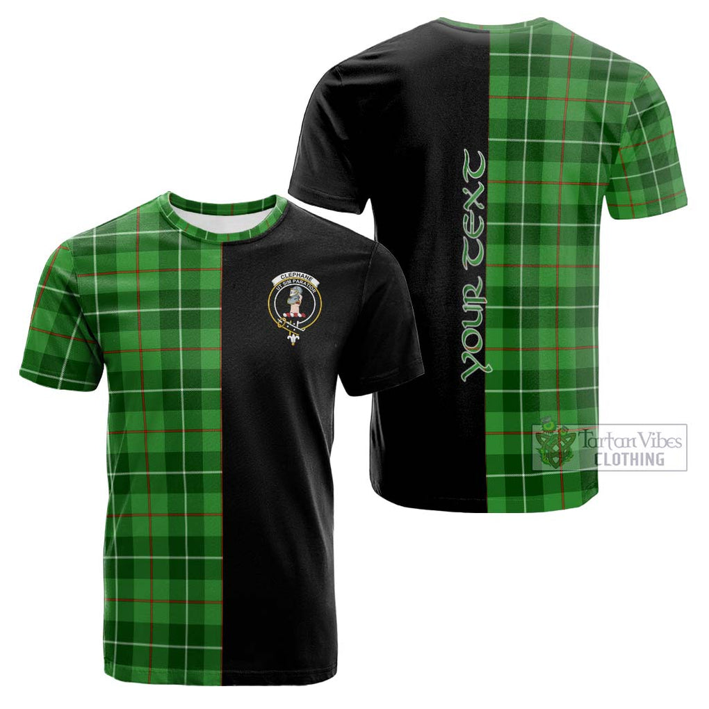 Tartan Vibes Clothing Clephane Tartan Cotton T-shirt with Family Crest and Half Of Me Style