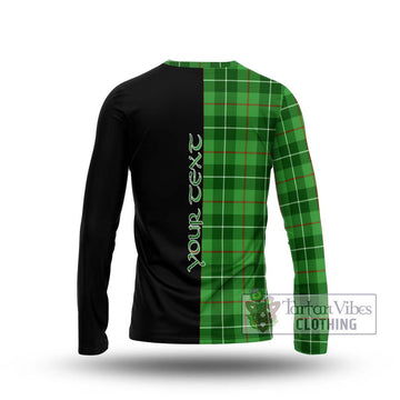 Clephane Tartan Long Sleeve T-Shirt with Family Crest and Half Of Me Style - Tartanvibesclothing Shop