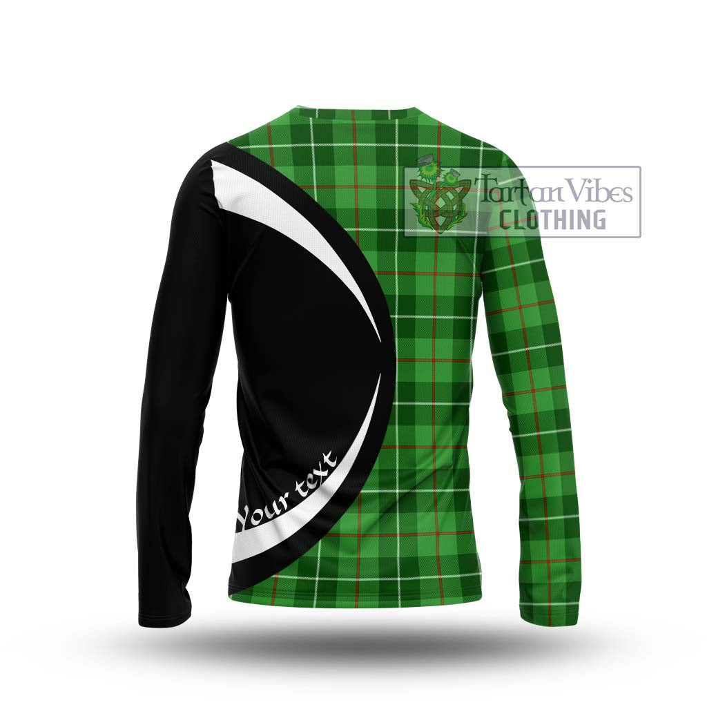 Clephane Tartan Long Sleeve T-Shirt with Family Crest Circle Style - Tartan Vibes Clothing