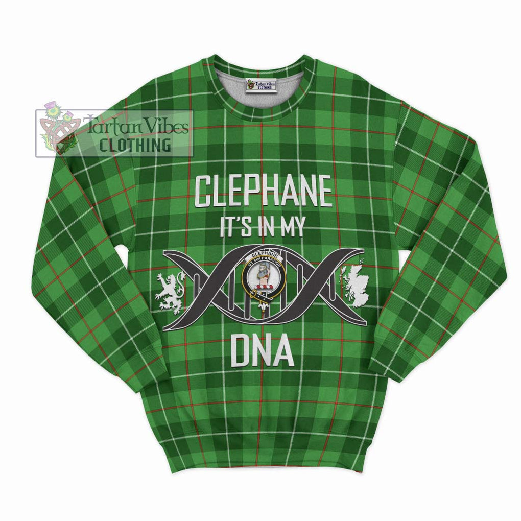 Clephane Tartan Sweatshirt with Family Crest DNA In Me Style - Tartanvibesclothing Shop