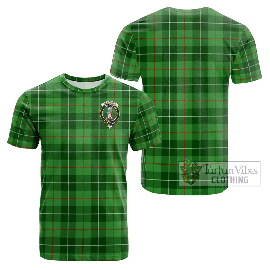 Clephane Tartan Cotton T-Shirt with Family Crest Kid's Shirt - Tartanvibesclothing Shop