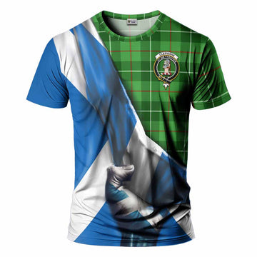 Tartan Vibes Clothing Clephane (Clephan) Tartan T-Shirt with Family Crest Scotland Patriotic Style