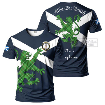 Clephane (Clephan) Tartan Lion Rampant T-Shirt Proudly Display Your Heritage with Alba Gu Brath and Clan Name Kid's Shirt - Tartan Vibes Clothing